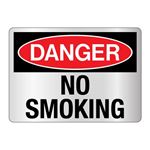 Danger No Smoking Sign - Reflective